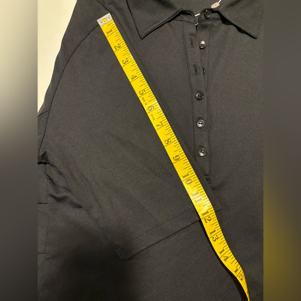 NWT Callaway black short sleeve golf shirt with unique side detailing, XL - Picture 4 of 16